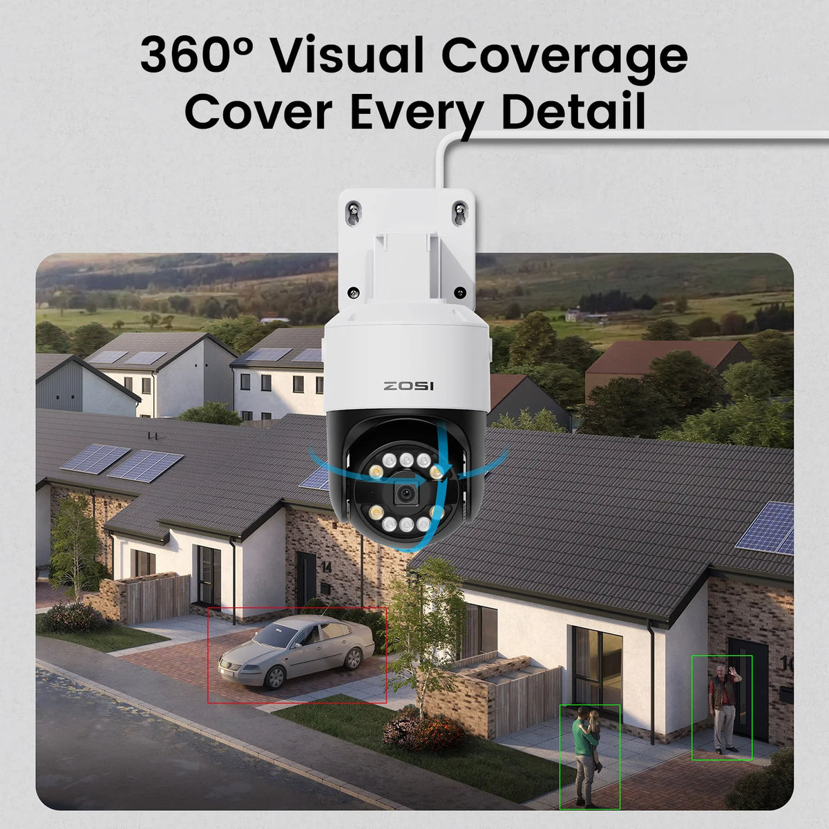 4K/3K PoE PTZ Security IP Camera with AI Detection