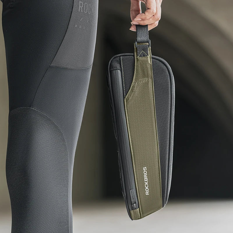 Bike Top Tube Frame Bag Rainproof Nylon Phone & Tool Storage