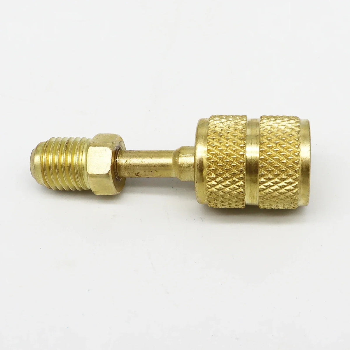 2 x adaptéry R410A pre klimatizáciu HVAC, 5/16" SAE female na 1/4" SAE male flare