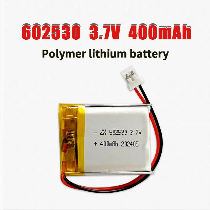 602530 3.7 V 400 mAh oppladbart LiPo-batteri