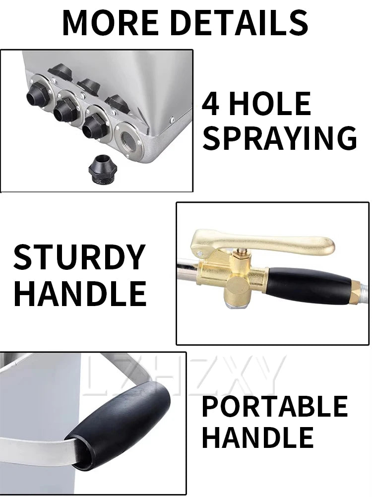 4‑Jet Cement Mortar Sprayer Gun with 4L Hopper for Walls & Ceilings