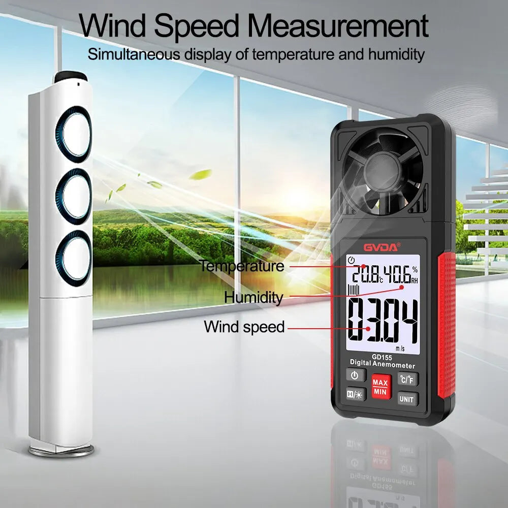 GD155 Wind Speed, Temperature and Humidity Meter