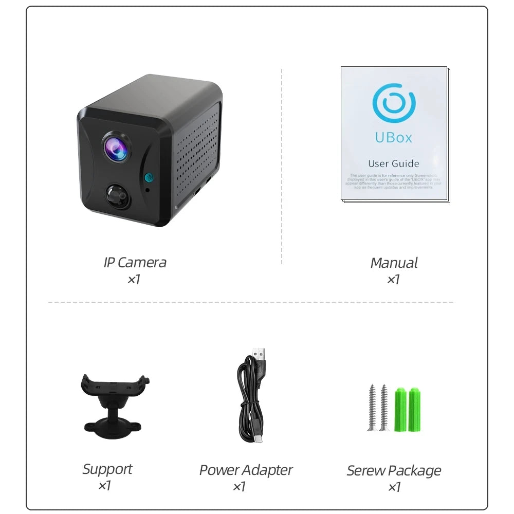 Mini 4G Security Camera with AI Detection, 5MP HD & Night Vision