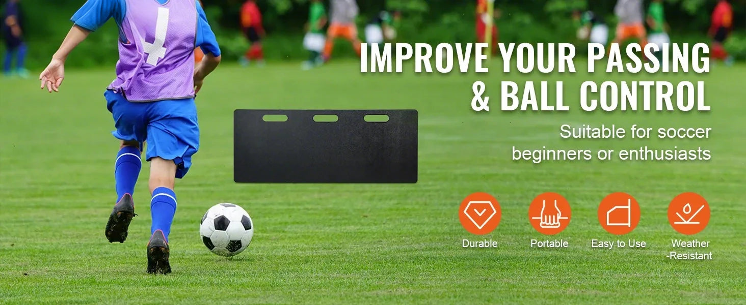 Fodbold Rebounder Board 40x16 Tommer Foldbar Trænings Kickback Væg