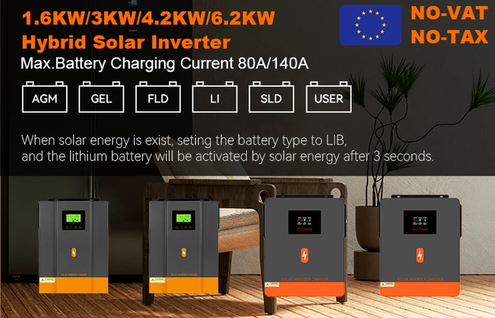 Inverter Solare Ibrido PowMr con Controller MPPT