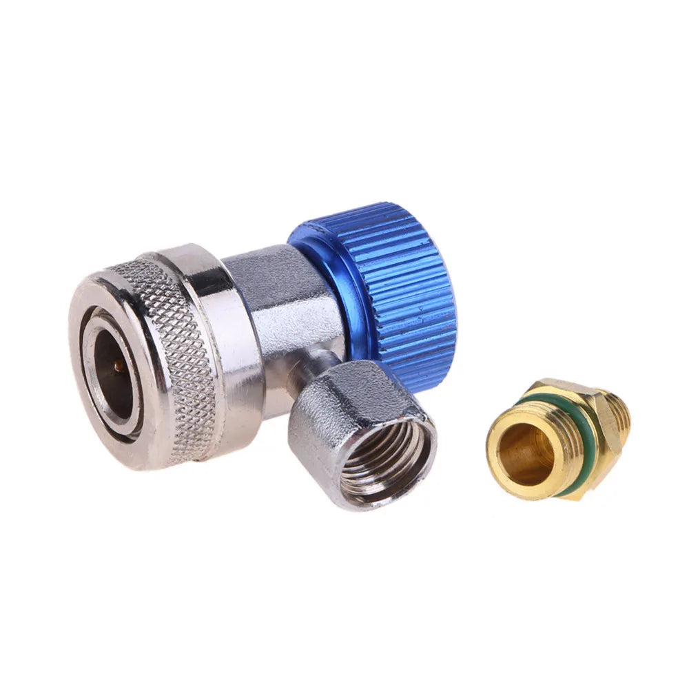 Cilindru adaptor Freon R134a senzor/gaz injector cu conectare reglabilă, furtun adaptor degajare rapidă, instalație aer condiționat