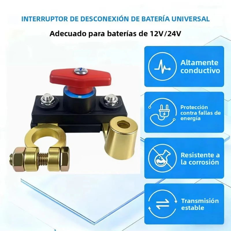 Car Battery Cut Off Switch Disconnect Automatic Circuit Breaker Anti-Leakage Switch Isolator For Cars Truck 12V/24V 