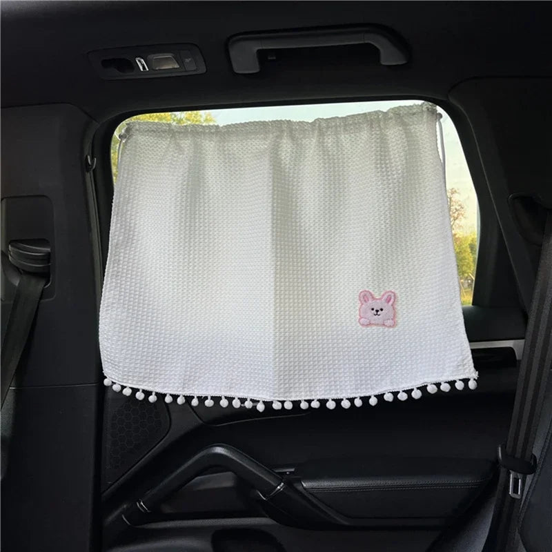 Universal Suction Cup Cartoon Flower Car Window Sunshade