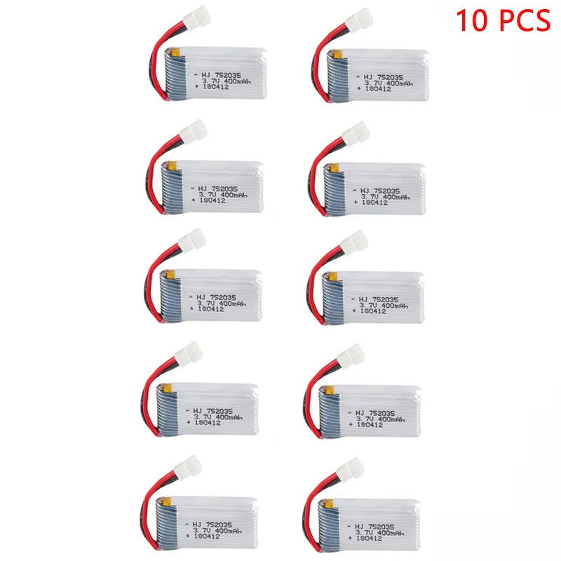 3.7 V 400 mAh RC-batteri och laddare - alternativ