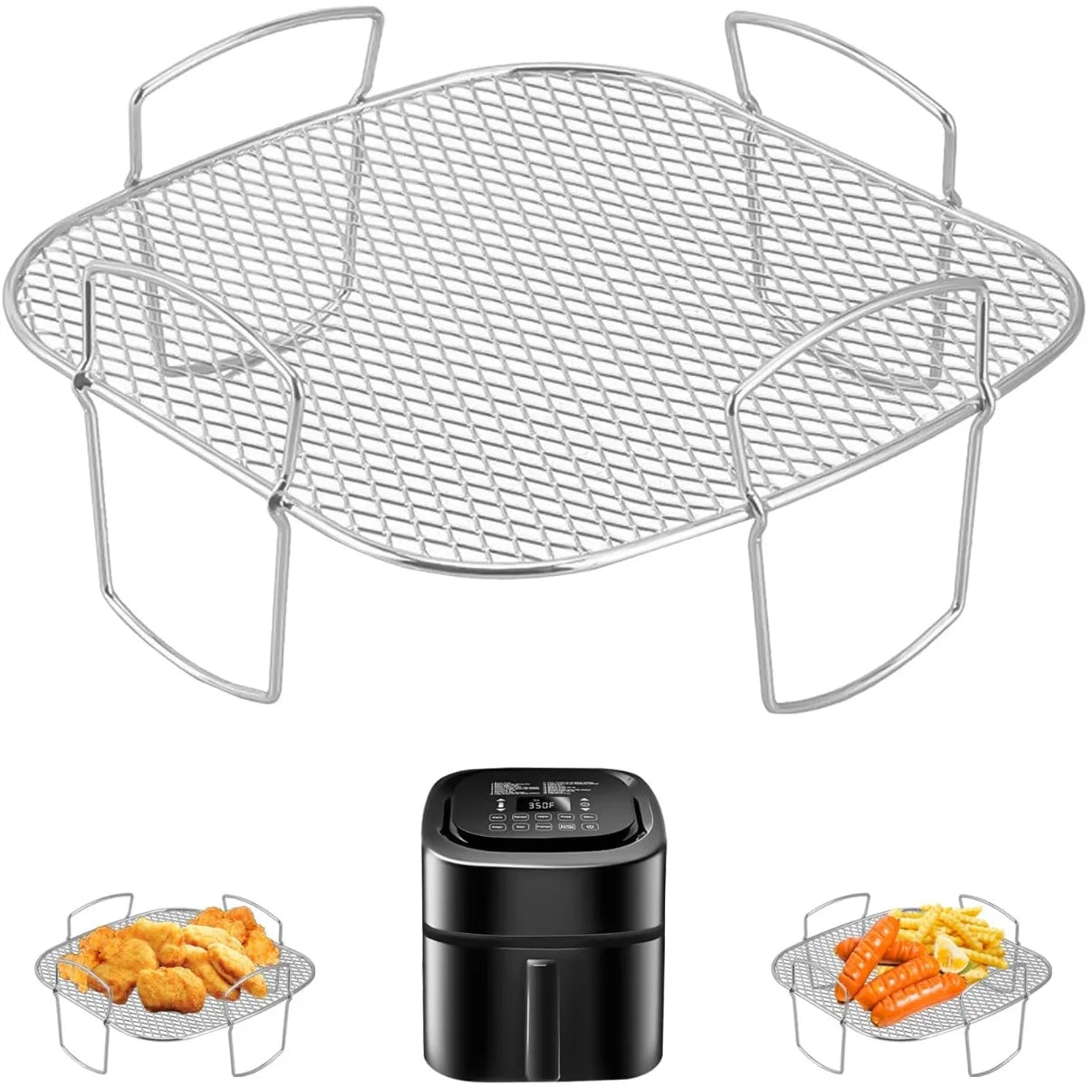 Panier de cuisson en acier et grille vapeur