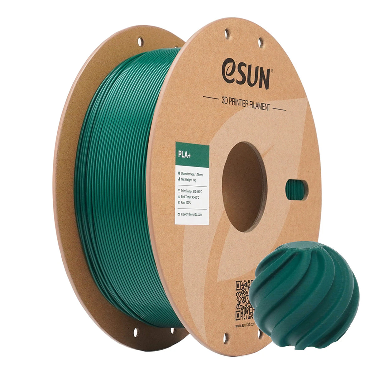 Filamento PLA+ para impressora 3D, 1.75 mm, bobina de 1 kg