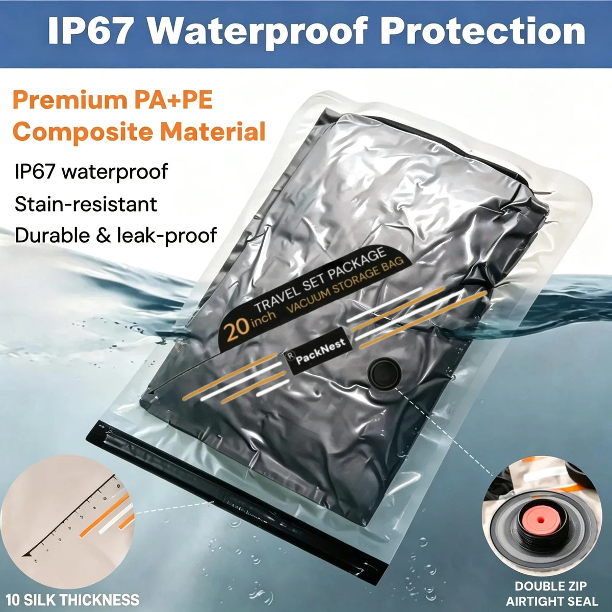 Travel Vacuum Storage Bags - Set Options