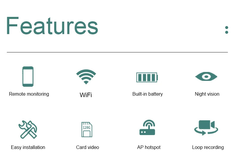 Mini WiFi biztonsági kamera éjjellátóval és mozgásérzékelővel