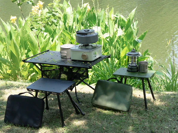 Camping Folding Stool with Aluminum Frame and Carrying Bag