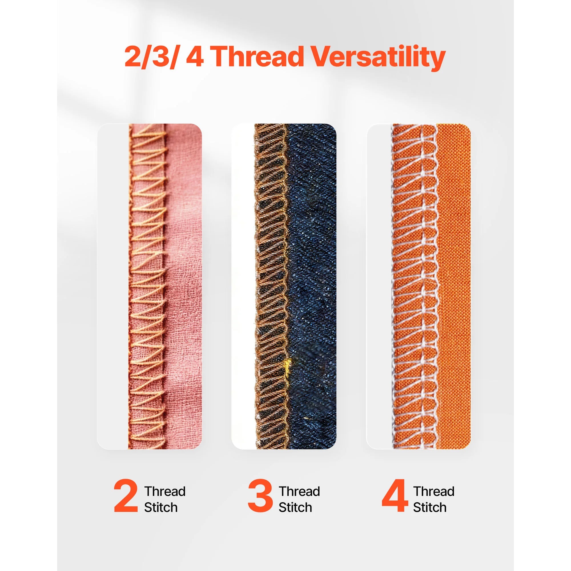 Overlock varrógép 1250 SPM 2-3-4 szálas differenciál adagolással