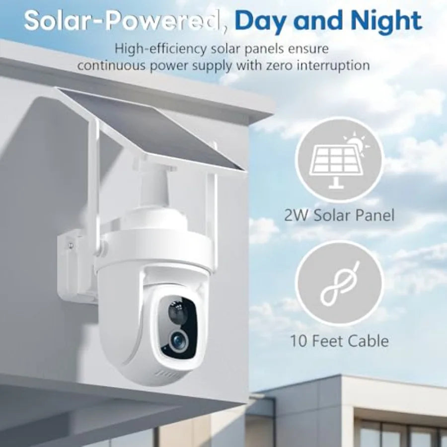 4K Wireless Solar Security Camera System with Local Storage