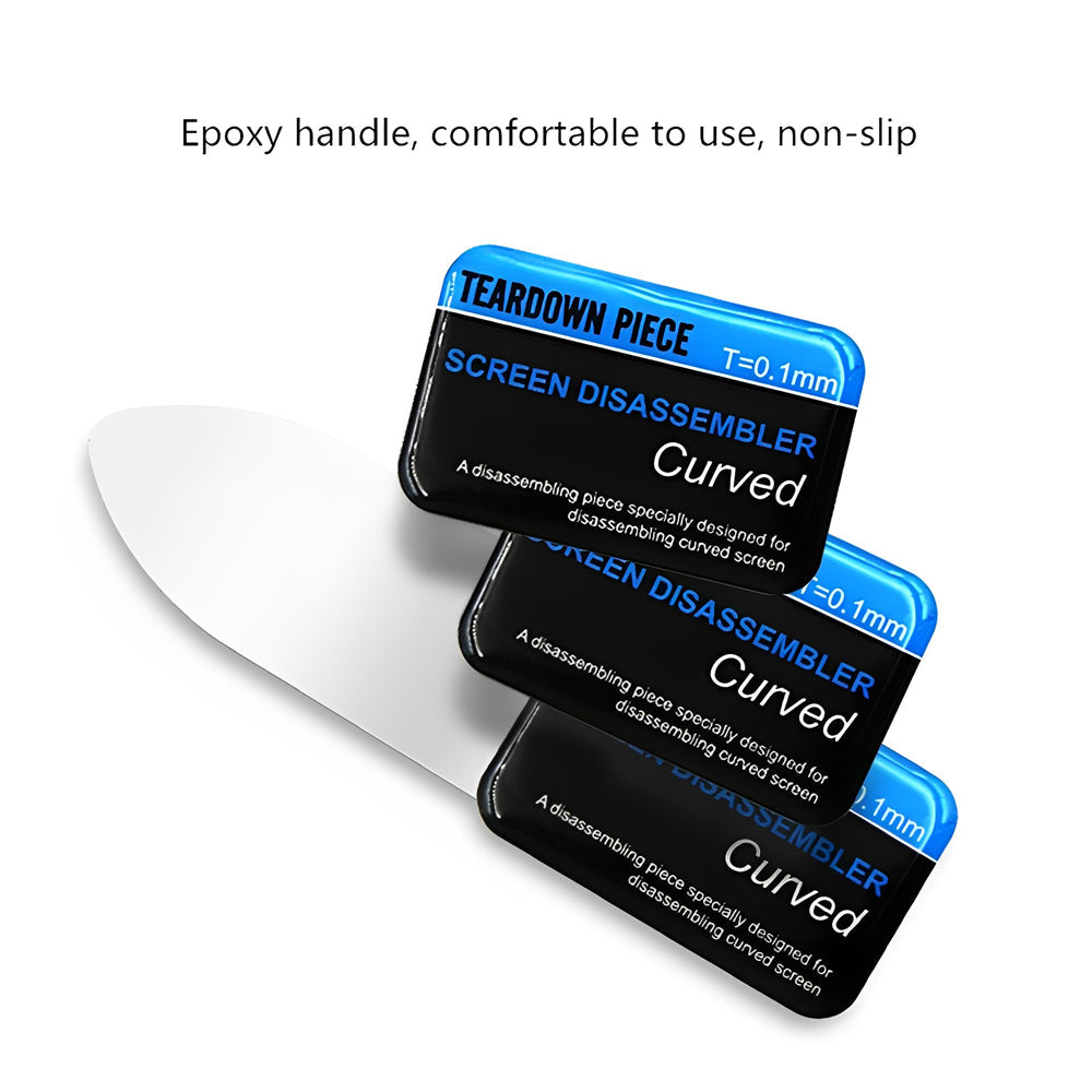 1-5Pcs Mobile Phone Curved LCD Screen Spudger Opening Pry Card Tools Ultra Thin Flexible Mobile Phone Disassemble Steel Metal