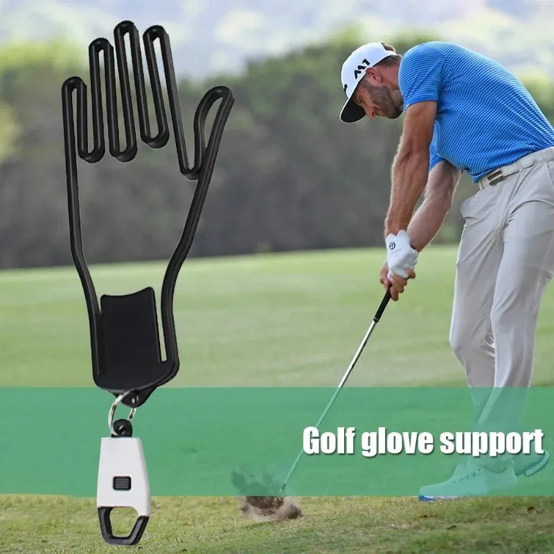 Golf Glove Holder Rack Portable Plastic Gloves Hanger with Key Chain Golf Gloves Supports Gloves Display Stand Golf Accessories