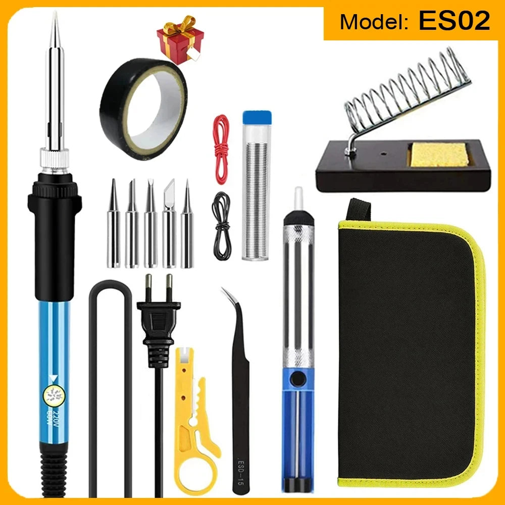 ES02 60 W Soldering Iron Kit with Tips, Pump & Case