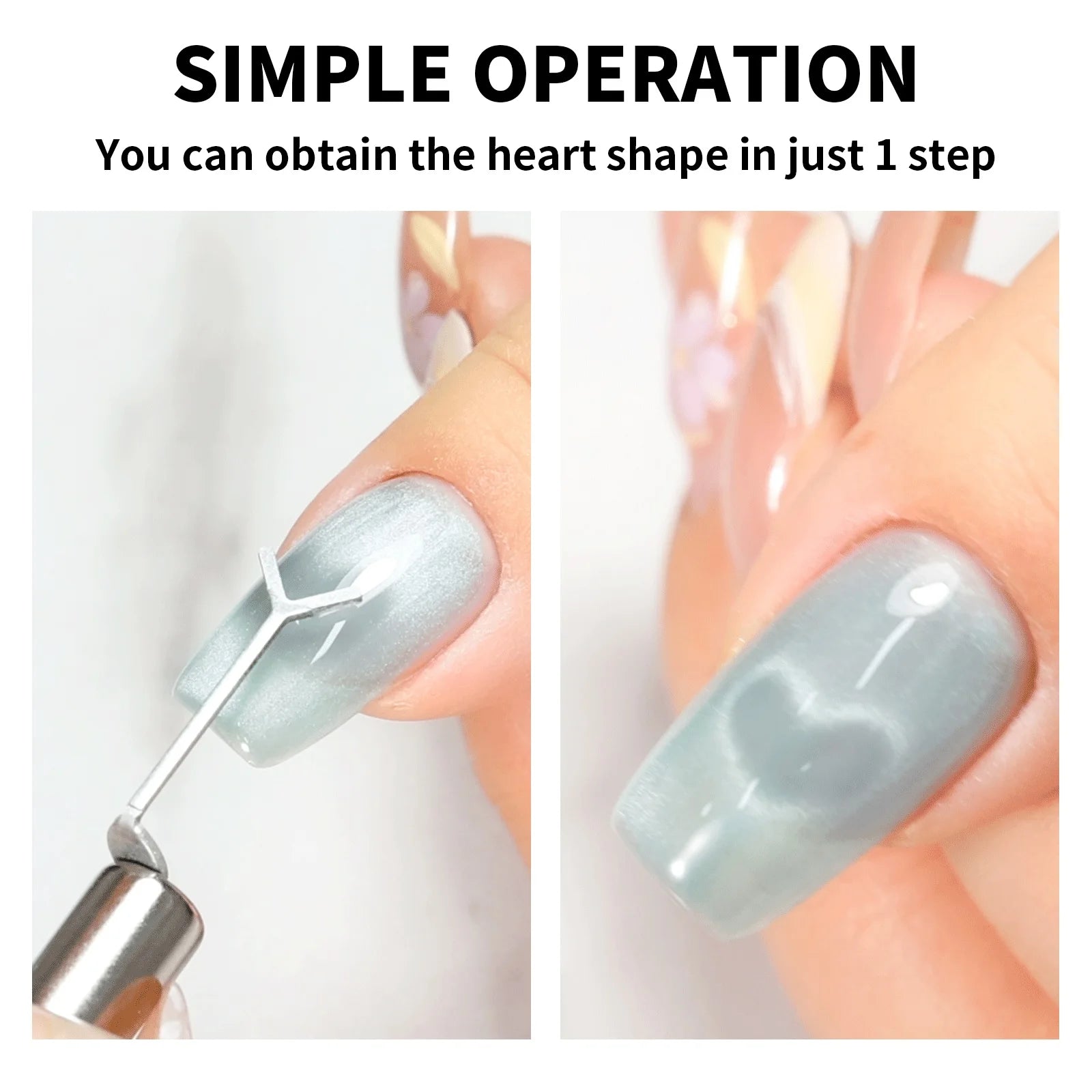 Y-Shaped Cat Eye Nail Polish Magnet Rod Combination Set Nail Art DIY Love Heart Effect Gel Polish Magnet Rod Tool Set