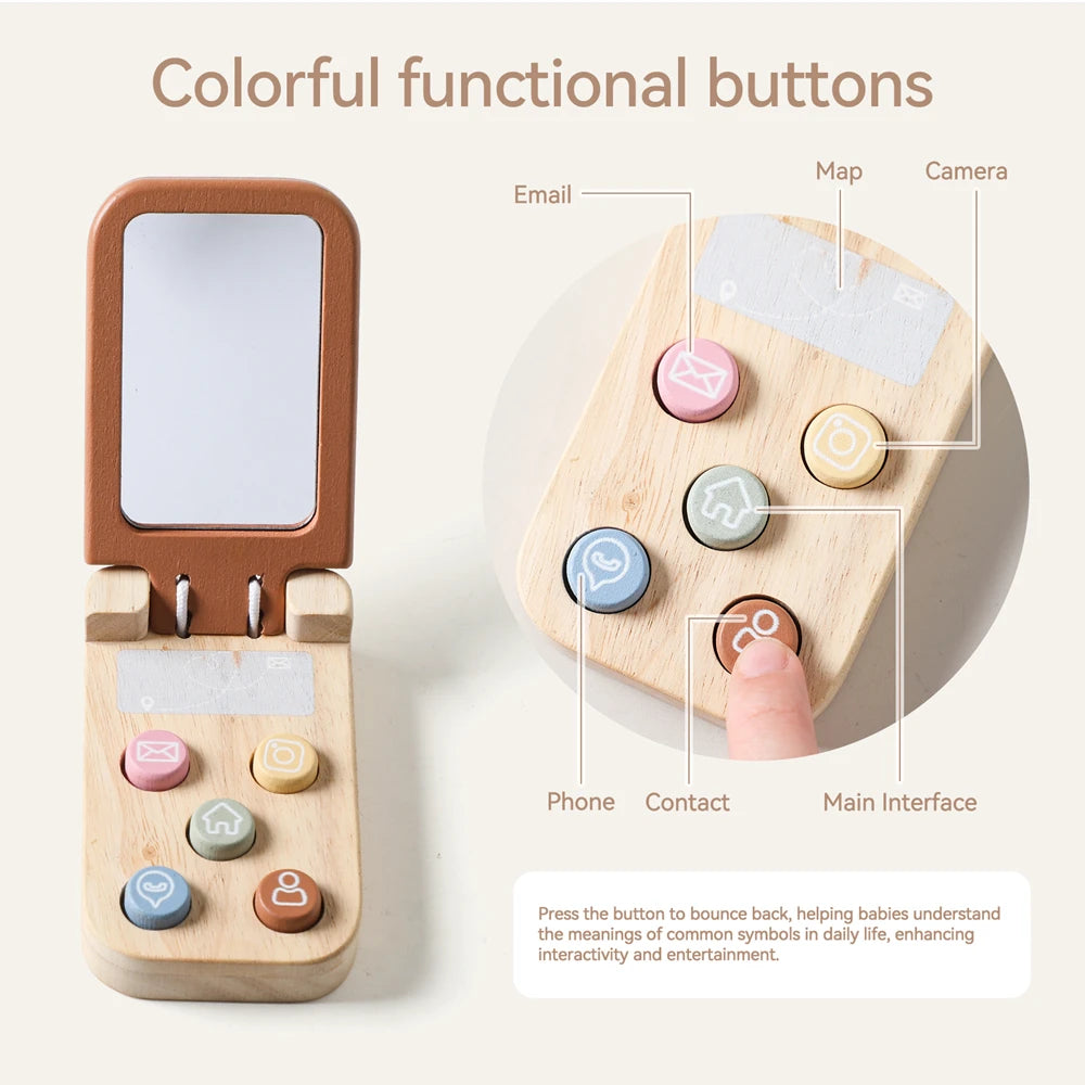 Bear-Shaped Phone Teether Toy for Teething Babies