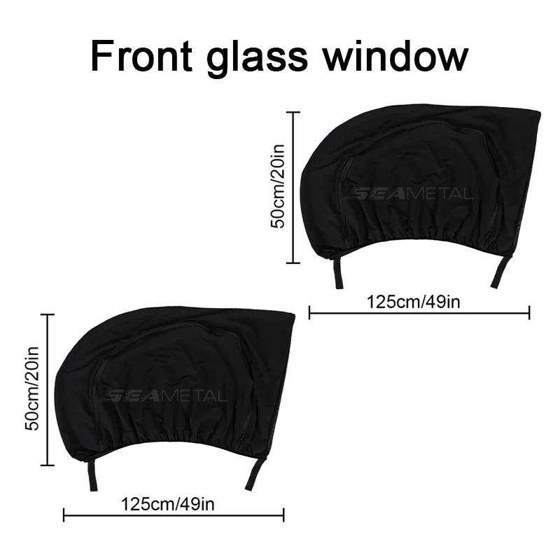 SEMETAL Car Window Shade Side Window Sun Shade Breathable Mesh With Zipper Car Window Screen Covers Universal Fit for Mos Cars