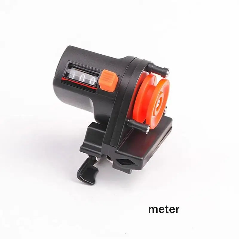 contador de linha de pesca com braçadeira para vara, 0–999 m