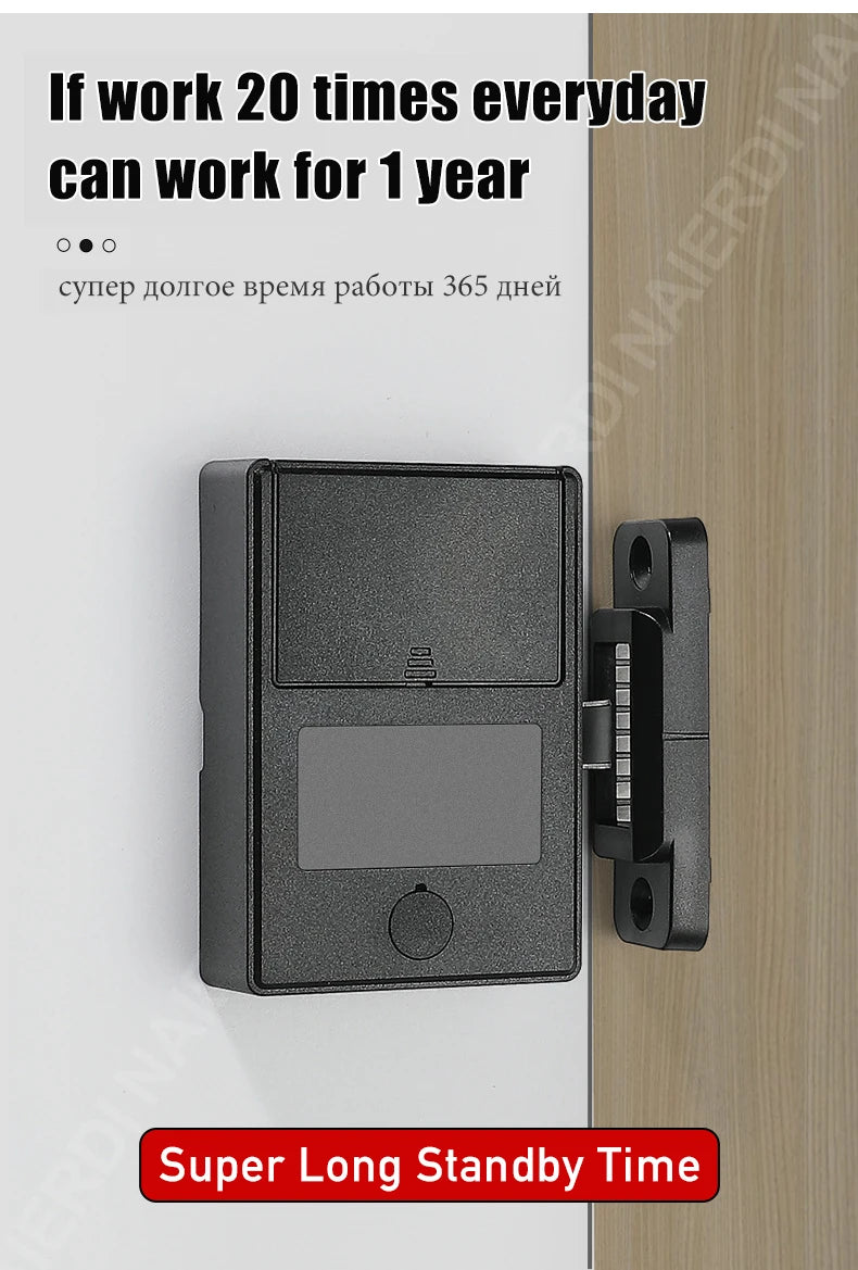 Fecho de Armário com Impressão Digital NAIERDI, Fechos Digitais Biométricos Inteligentes, Gavetas Ocultas, Anti-Roubo, Sem Chave, Segurança para Casa e Escritório