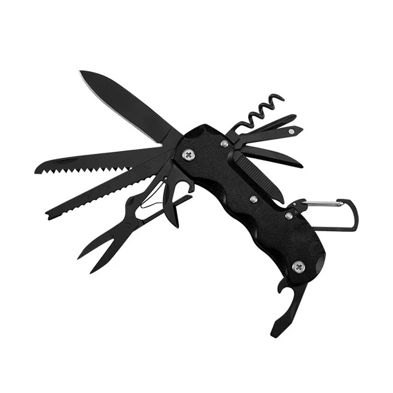 Multifunctional Folding Swiss Army Portable Stainless Steel Pocket Knife Outdoor Camping Emergency CombinationTool Survival Gear