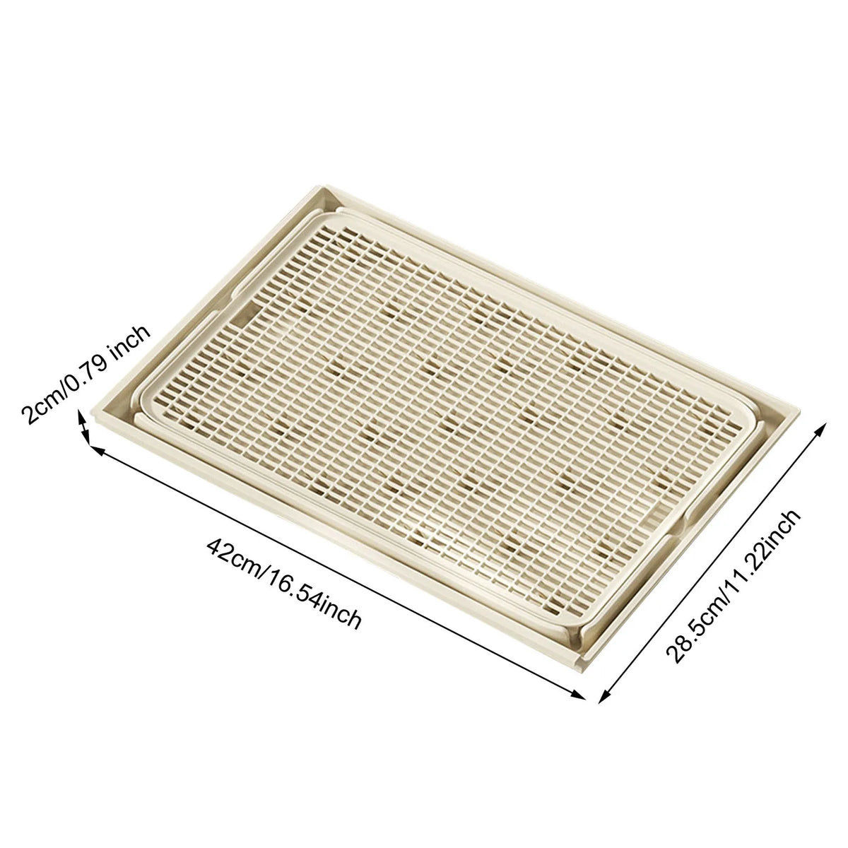 Cat Litter Catching Tray with Grid, 42 × 28.5cm