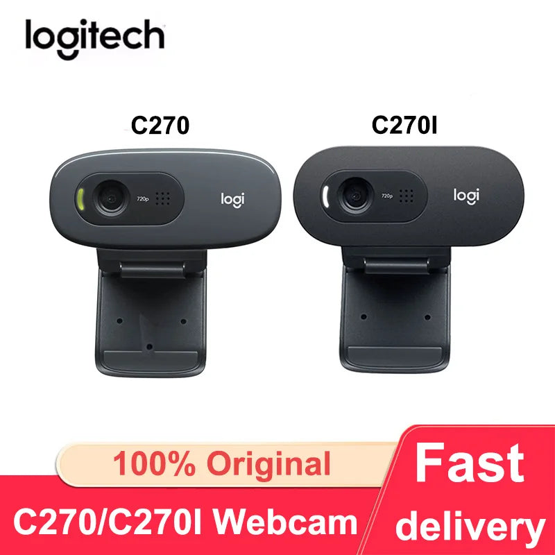 Logitech C270i HD Webcam with Built‑In Microphone