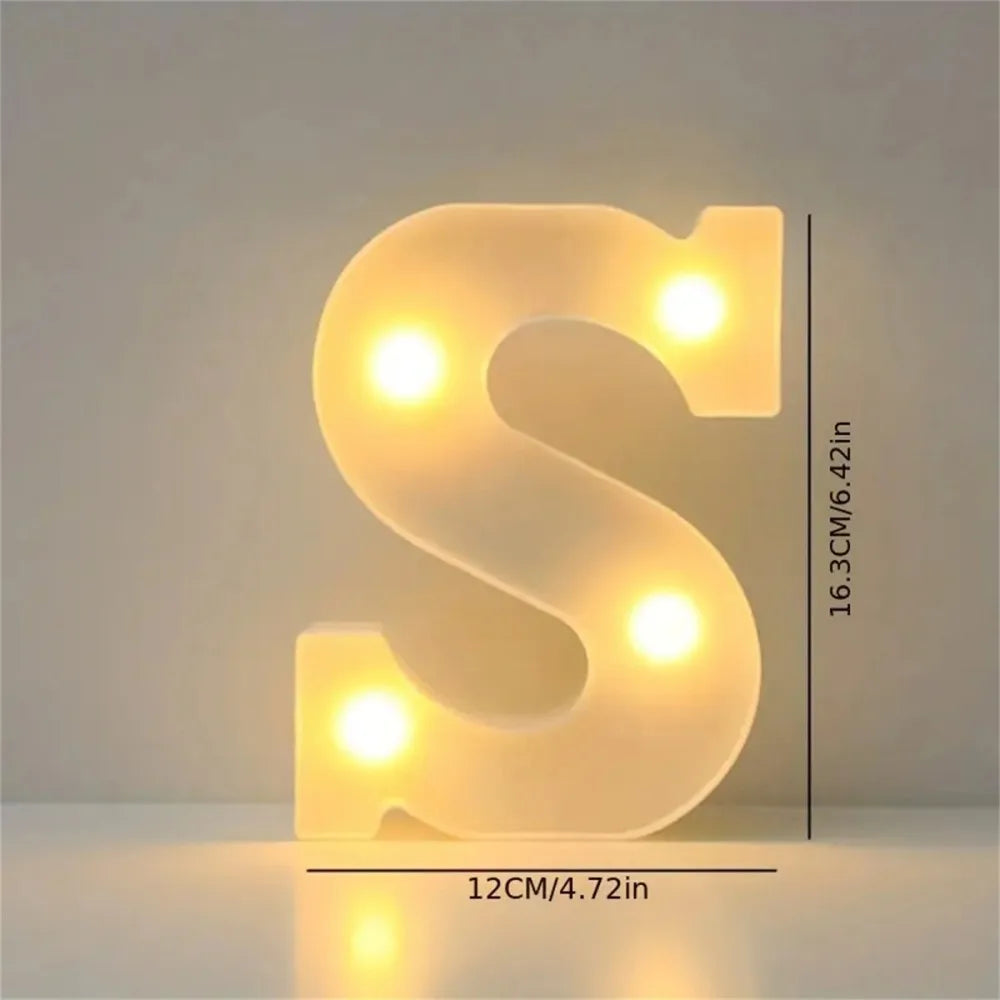 Varmhvit LED-bokstav- eller tallampe