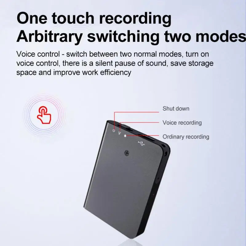 Powerful UltraThin Mini Sound Recorder Gadget Professional Safety Encryption Discreet Listening Device Portable Mp3 Player Espia