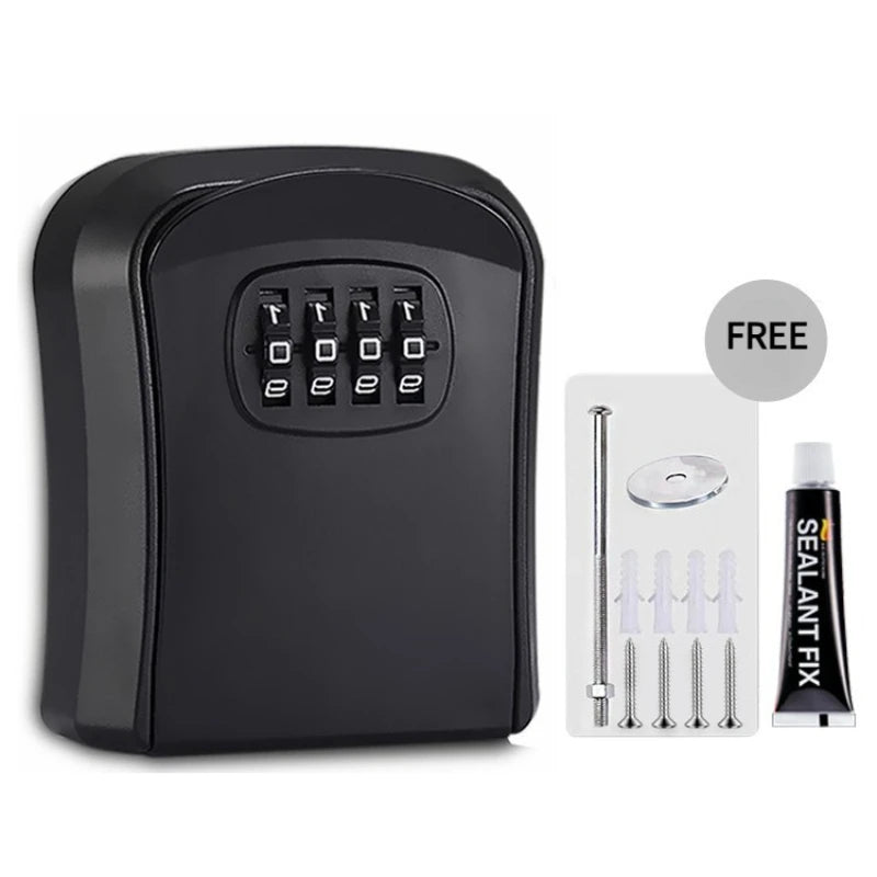 Wall-Mounted Four-Digit Combination Key Box