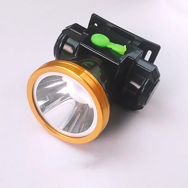LED Headlamp with Three Brightness Levels for Night Fishing
