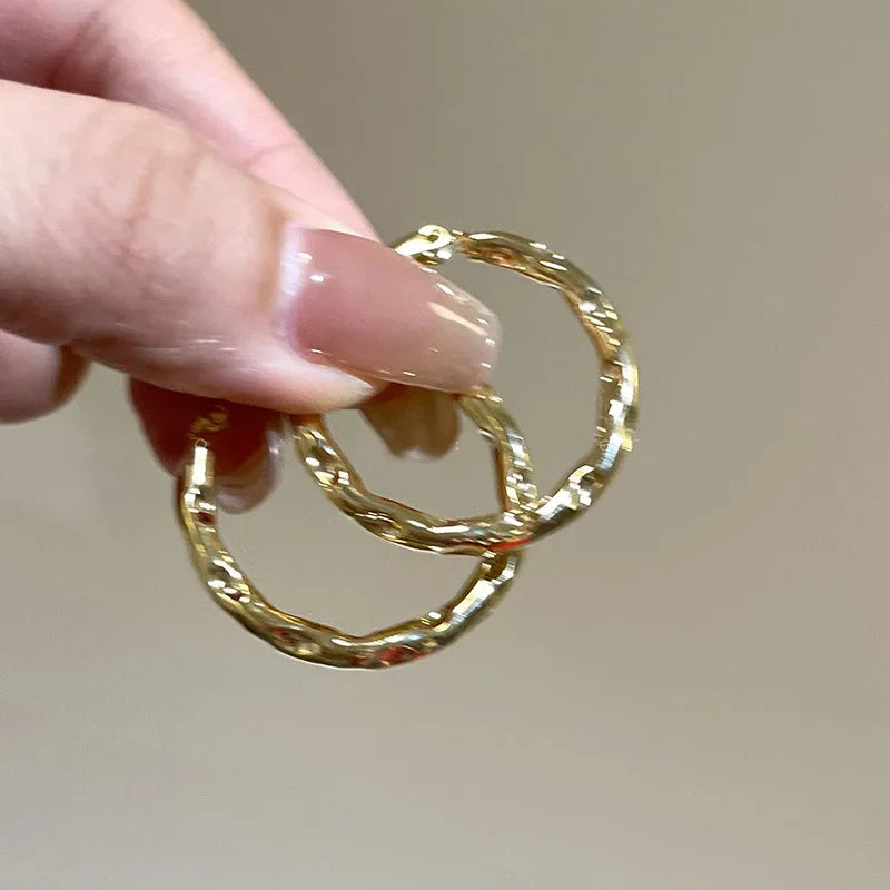 Retro Geometric Hoop Earrings for Women