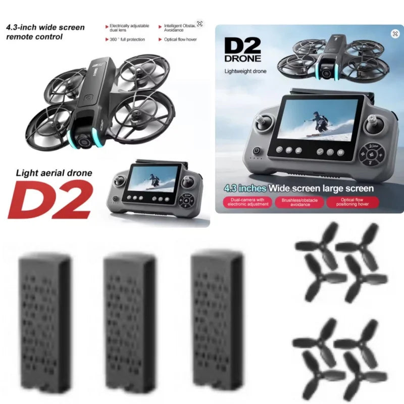 Vervangende accu's en propellersets voor D2-drone