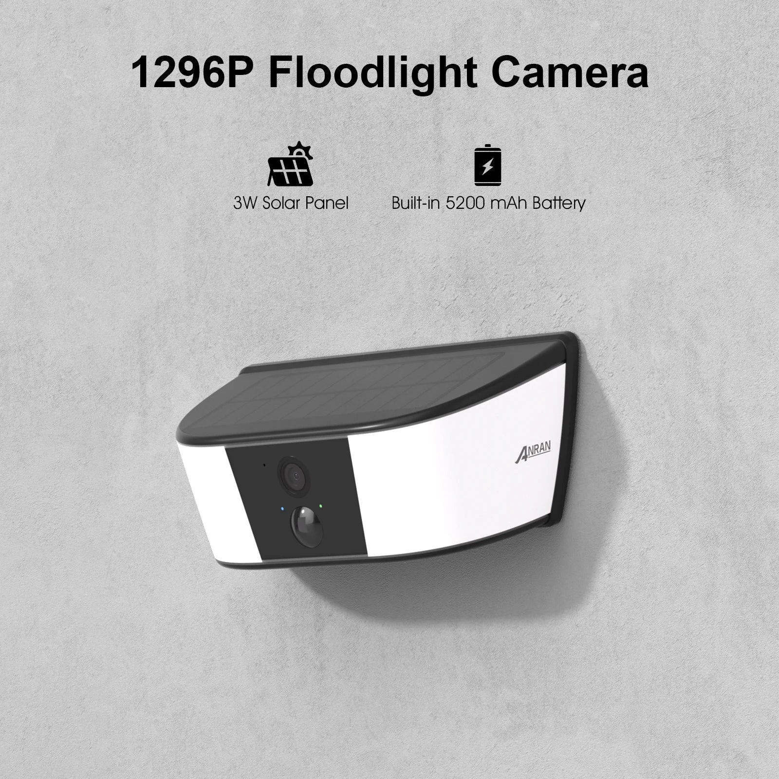 ANRAN 1296P Floodlight WiFi Solar Camera