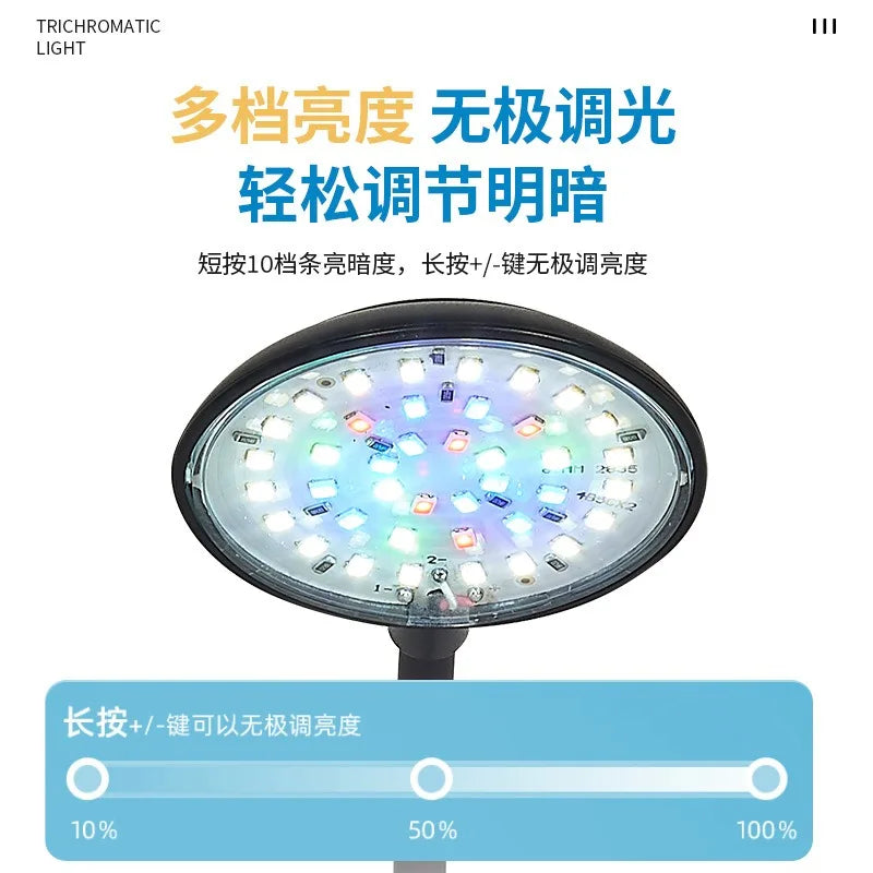 USB Clip-On Aquarium LED Light, 5W or 7W, Black or White