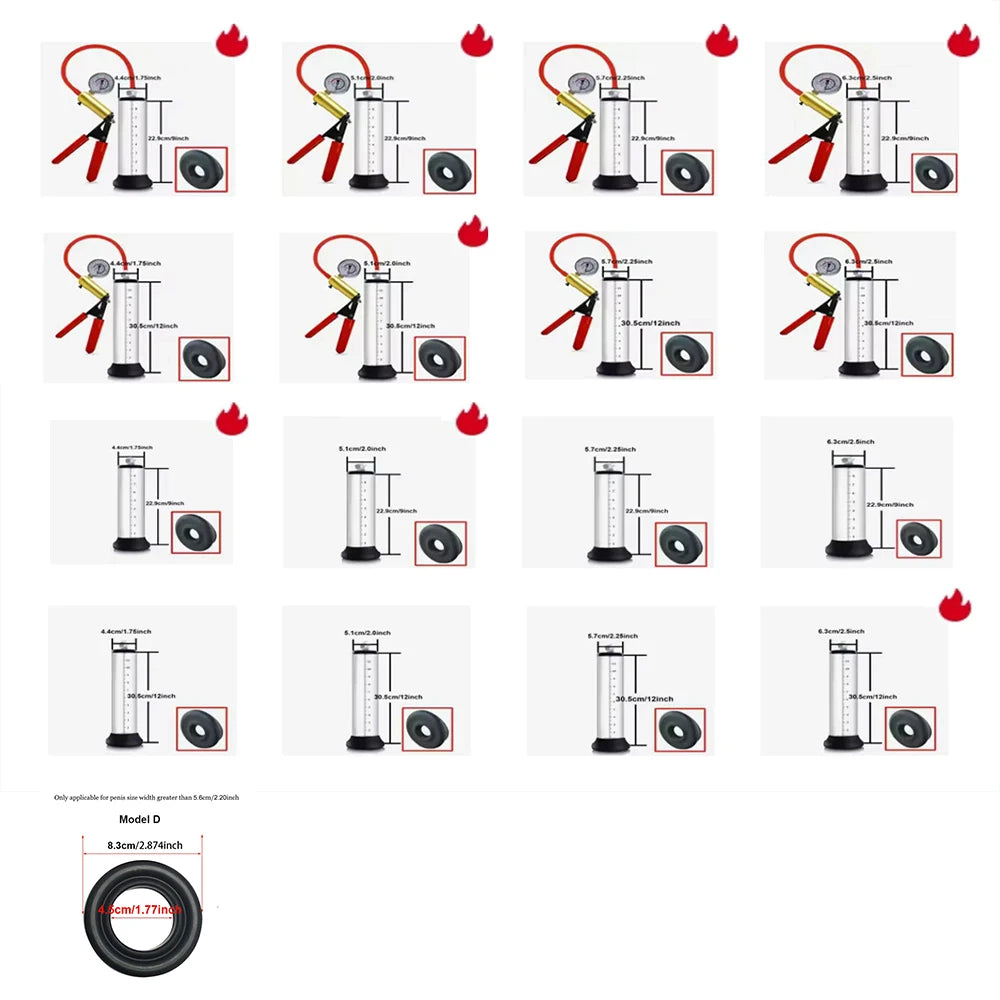 Acrylic Penis Pump Manual Vacuum Penis Enlarger