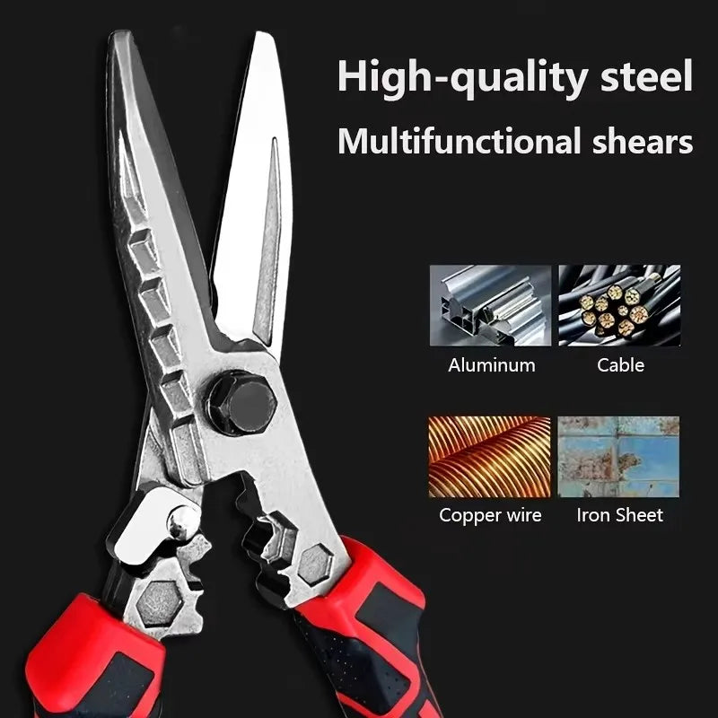 Multifunction Electrician Scissors - Stainless Steel
