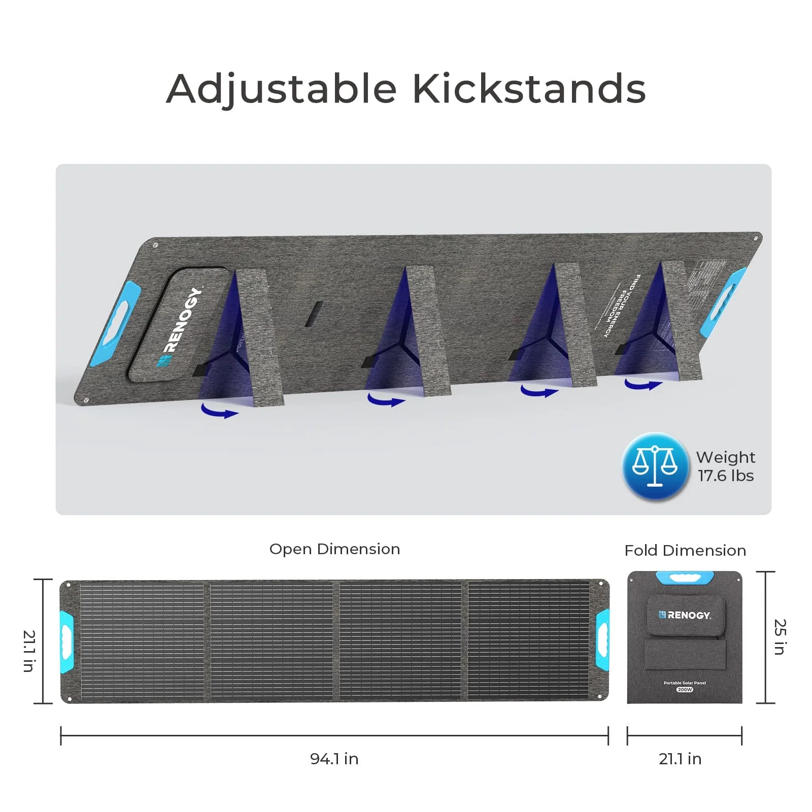 200W bærbart solpanel foldbart IP65 oplader til campingvogn og camping