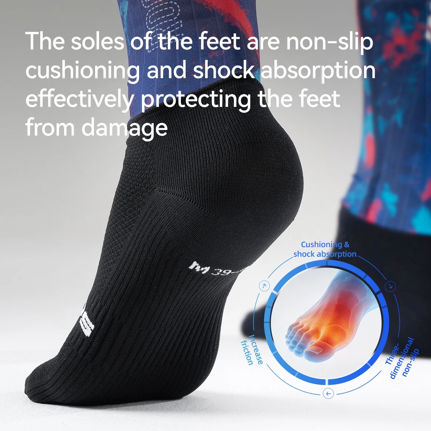Compression Cycling Socks Knee-High Non-Slip Sports Performance Socks