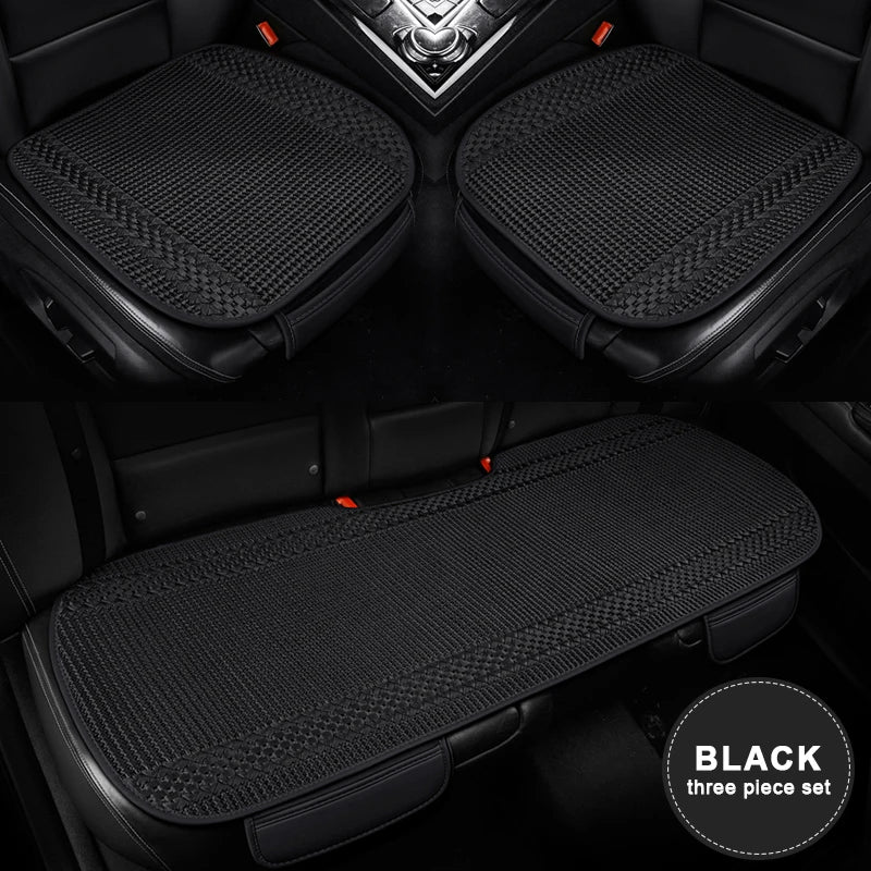 SEAMETAL Breathable Car Seat Cover Ice Silk Cooling Seat Cushion Anti Scratch Auto Chair Protector Universal for 5-Seat Car