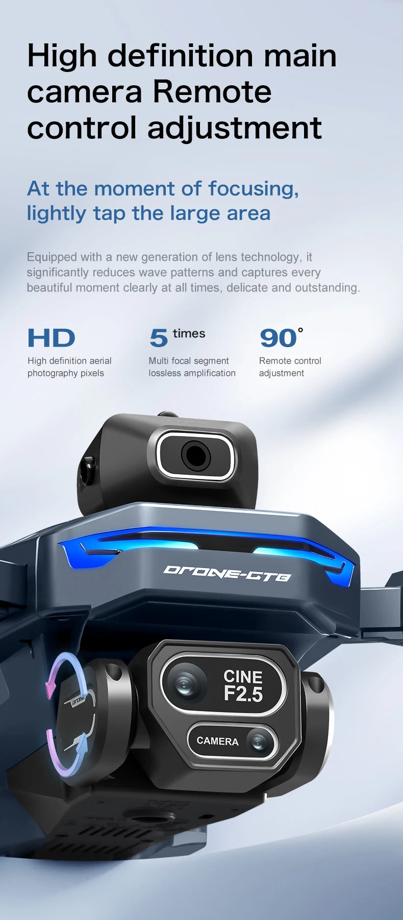 Nový GT8 Drone 8K profesionální HD Duální kamery obrazovky Dálkový 5G WIFI bezkartáčový motor Ovládání překážek skládací quadcopter hračky