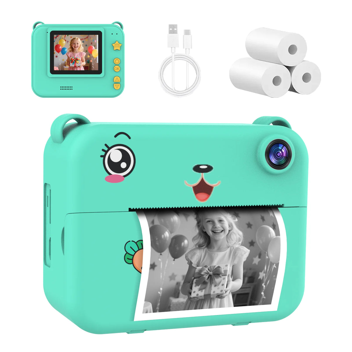 Fotocamera istantanea P2 per bambini - opzioni fotocamera o carta