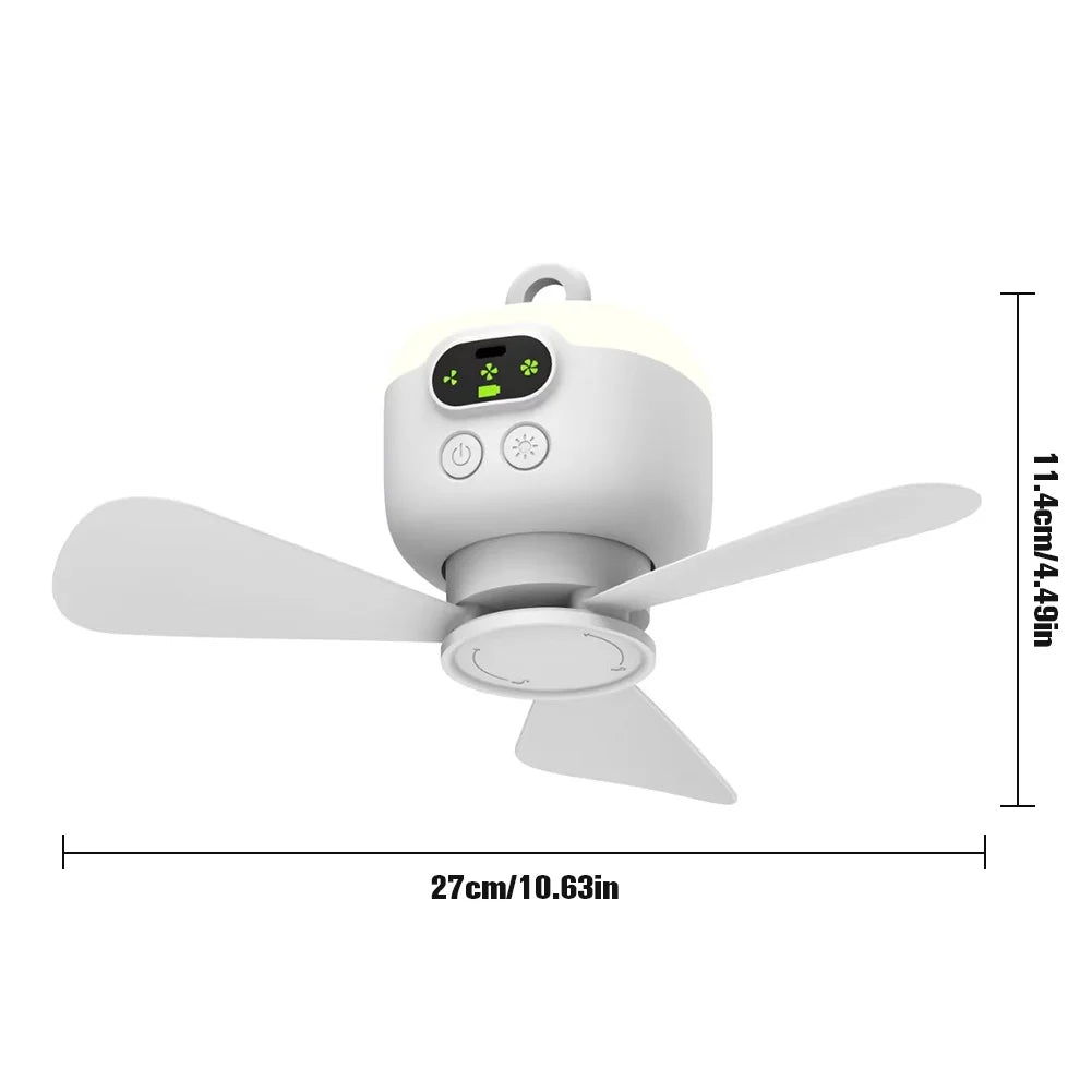 Rechargeable Wireless Camping Fan Light with Remote Control