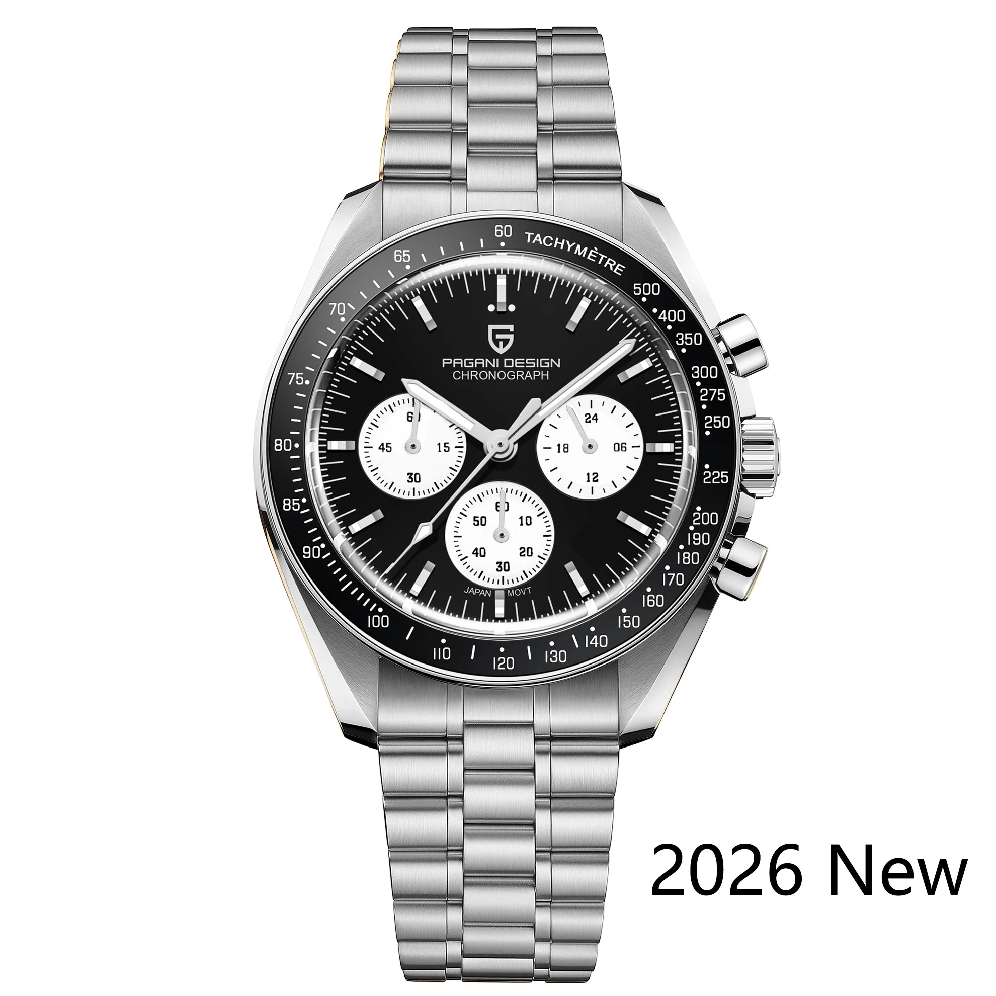 Pagani Design Chronograph Quartz Watch Men's Sapphire Steel 100M