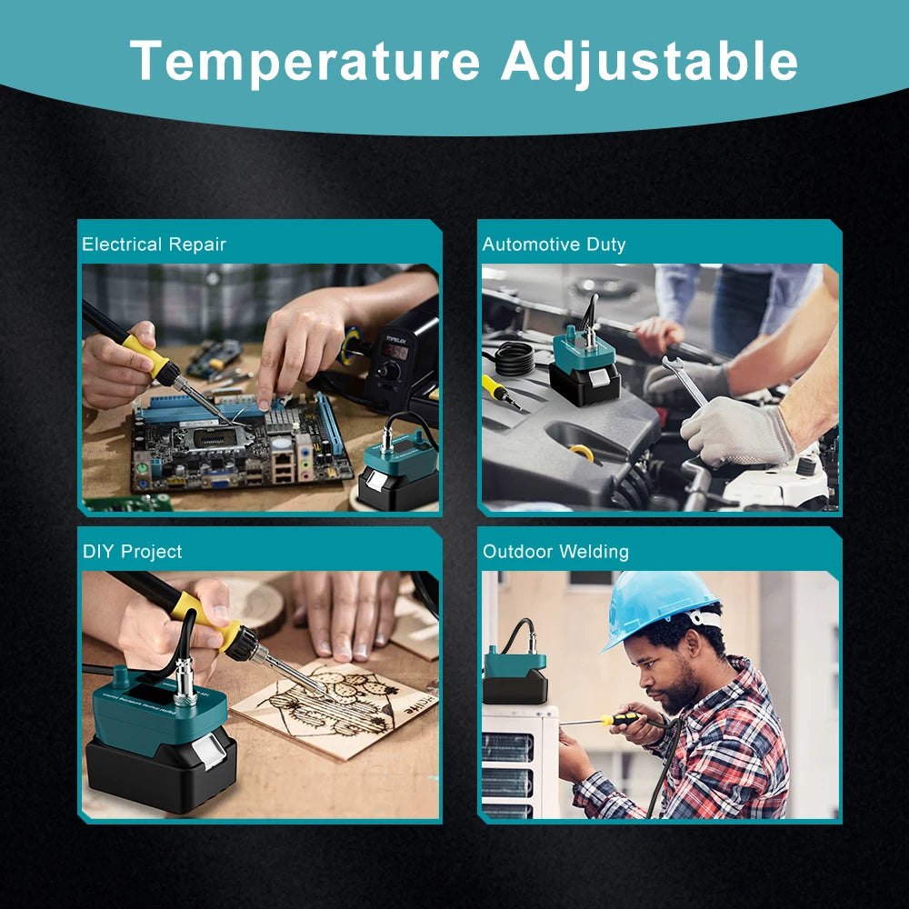 Cordless Electric Soldering Iron for Makita 14.4~18V Battery 300°C-510°C Adjustment Metal Welding Gun Torch Repair Tool 