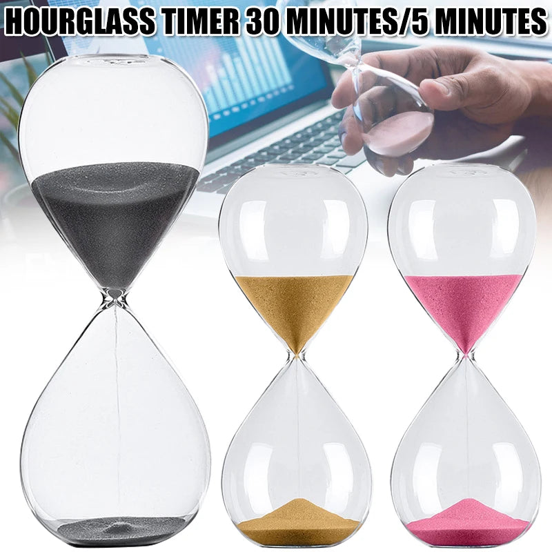 Timeglas i glas, 5 eller 30 minutter